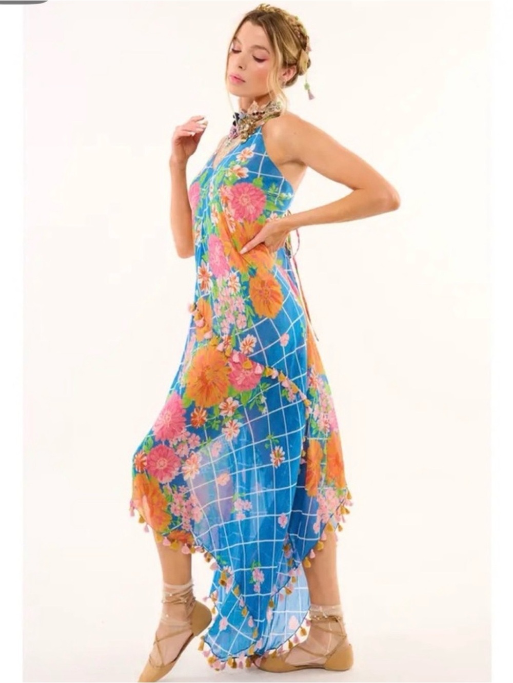 🌺 Aratta Borrocow Beauty Hankerchief Dress